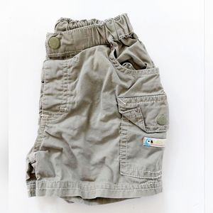 Children's Place Olive Cargo Shorts Parrot Design 12 months‎